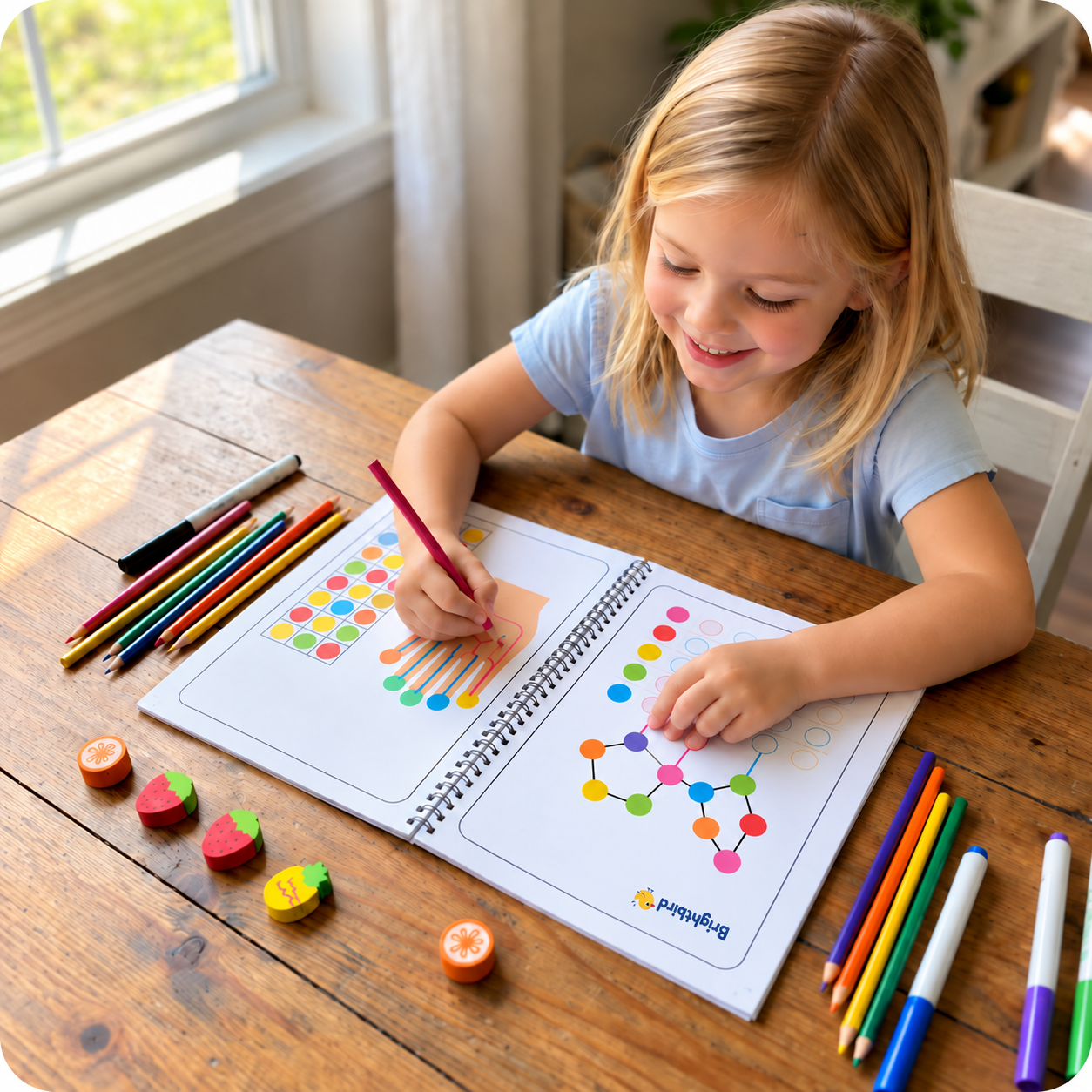 Illustrative photo of a child playing with paper activities