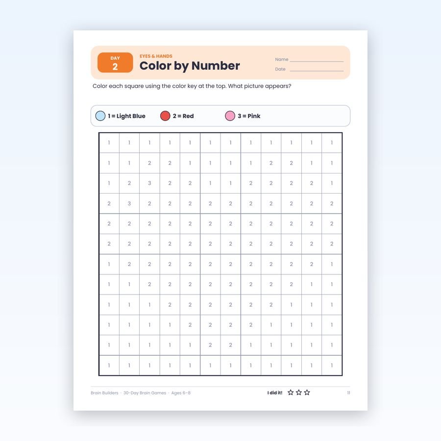 Color by Number page